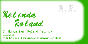 melinda roland business card